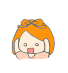 オレンジ色の彼女。（個別スタンプ：4）