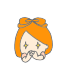 オレンジ色の彼女。（個別スタンプ：5）