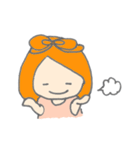 オレンジ色の彼女。（個別スタンプ：6）