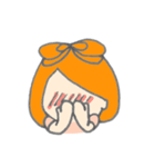 オレンジ色の彼女。（個別スタンプ：8）