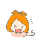 オレンジ色の彼女。（個別スタンプ：11）