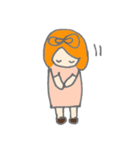 オレンジ色の彼女。（個別スタンプ：14）