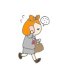 オレンジ色の彼女。（個別スタンプ：21）