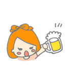 オレンジ色の彼女。（個別スタンプ：27）