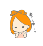 オレンジ色の彼女。（個別スタンプ：34）