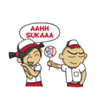 Si Udin ＆ Sarini（個別スタンプ：35）