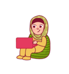 Jihab - Muslim - Girl Sticker Set（個別スタンプ：9）