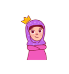 Jihab - Muslim - Girl Sticker Set（個別スタンプ：34）
