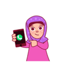 Jihab - Muslim - Girl Sticker Set（個別スタンプ：38）