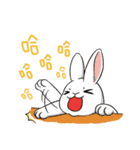 Rabbit with Mask2（個別スタンプ：21）