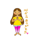 ジャーニーちゃんのヨガと愛の生活（個別スタンプ：7）