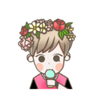 B Flower Boy（個別スタンプ：8）