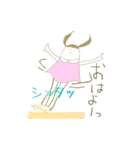 ぷりちーちゃんと無表情男（個別スタンプ：9）