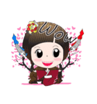 Japanese girl but heart Thailand.（個別スタンプ：1）