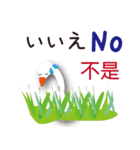 日本語と台湾語と英語を話すアヒル（個別スタンプ：14）