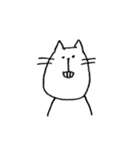 人っぽいねこのスタンプ（個別スタンプ：4）