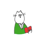 人っぽいねこのスタンプ（個別スタンプ：21）