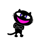 陽気な黒猫（個別スタンプ：4）