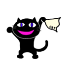 陽気な黒猫（個別スタンプ：37）