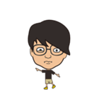 The boy wearing black glasses（個別スタンプ：1）