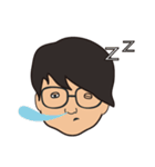 The boy wearing black glasses（個別スタンプ：4）