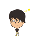 The boy wearing black glasses（個別スタンプ：9）