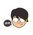 The boy wearing black glasses（個別スタンプ：12）