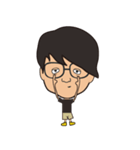 The boy wearing black glasses（個別スタンプ：32）