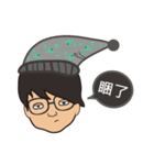 The boy wearing black glasses（個別スタンプ：34）