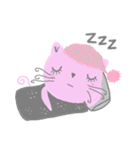 Sweet pink cat ＆ rabbit（個別スタンプ：18）