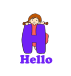 ローマ字のあみちゃん（個別スタンプ：8）