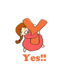 ローマ字のあみちゃん（個別スタンプ：25）