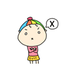 Color head girl（個別スタンプ：5）