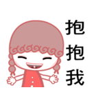 Curly cute girl（個別スタンプ：11）