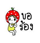 polkadot apple girl by ngingi（個別スタンプ：13）