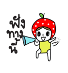 polkadot apple girl by ngingi（個別スタンプ：24）