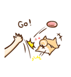 Dog and hand（個別スタンプ：14）