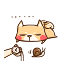 Dog and hand（個別スタンプ：16）