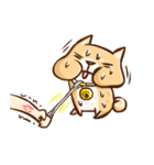 Dog and hand（個別スタンプ：18）