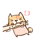 Dog and hand（個別スタンプ：22）