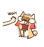 Dog and hand（個別スタンプ：34）