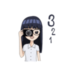 Sweety glasses girl（個別スタンプ：6）