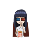 Sweety glasses girl（個別スタンプ：15）