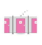 Pink dress Cute Glasses Girl（個別スタンプ：31）