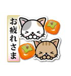 和風な猫ちゃん3♪日本の秋（個別スタンプ：9）
