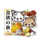 和風な猫ちゃん3♪日本の秋（個別スタンプ：30）