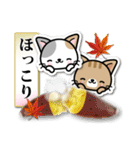 和風な猫ちゃん3♪日本の秋（個別スタンプ：39）
