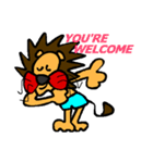 Red Cheeks Lion（個別スタンプ：6）