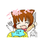 動物の娘 猫のみーこ 日常編（個別スタンプ：23）