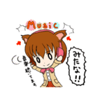 動物の娘 猫のみーこ 日常編（個別スタンプ：24）